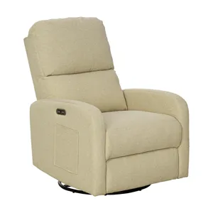 Dakota Power Recliner 3-in-1 with Swivel, Glider, USB Ports - Beige