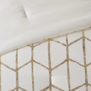 Intelligent Design Raina Metallic Printed Comforter Set