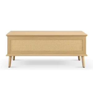 Teagan Rattan Lift-Top Coffee Table with Storage - Natural