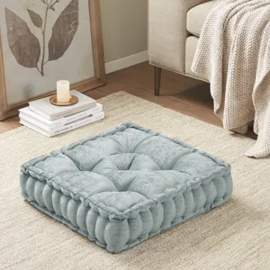Intelligent Design Azza Poly Chenille Square Floor Pillow Cushion Compress Pack