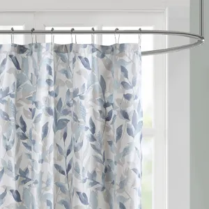 Madison Park Essentials Sofia Botanical Printed Shower Curtain - Blue