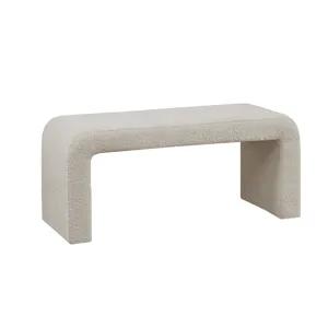 Steve Boucle Waterfall Bench - Beige