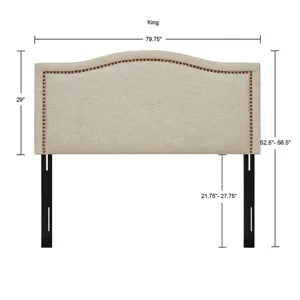 Nadine King Upholstery Headboard - Natural