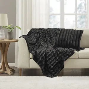 Madison Park Duke Long Fur Throw