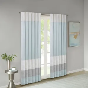 Amherst Polyoni Pintuck Curtain Panel - Aqua