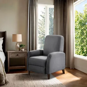 Madison Park Marena Upholstered Manual Push Back Recliner