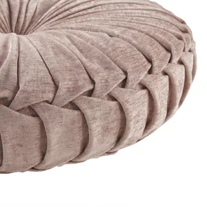 Intelligent Design Loretta Poly Chenille Round Floor Pillow Cushion