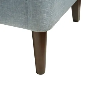 Qwen Button Tufted Accent Chair - Dusty Blue
