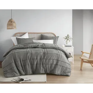 Comfort Spaces Walker Soft Washed Pleated Comforter Set