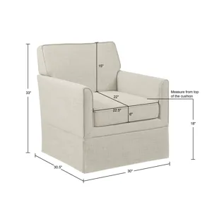 Paula Slipcover Accent Armchair - Cream