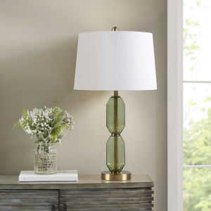 510 Design Zirconia Faceted Glass Table Lamp - Green