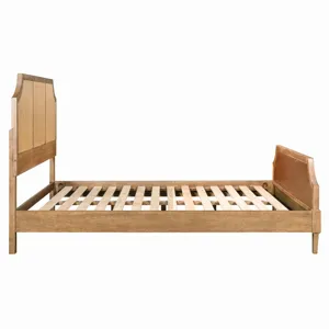 Salina Woven Cane Queen Platform Bed - Toasted Almond