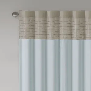 Amherst Polyoni Pintuck Curtain Panel - Blue