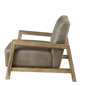 Easton Low Profile Accent Chair - Taupe/Natural