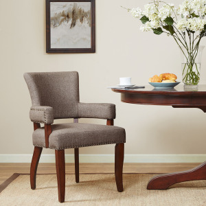Dawson Arm Dining Chair - Brown