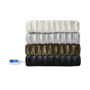 Beautyrest Heated Duke Faux Fur Heated Throw