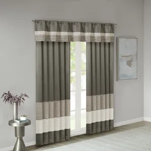 Madison Park Amherst Polyoni Pintuck Window Valance