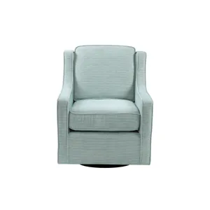 Harris Chenille Swivel Chair - Dusty Aqua