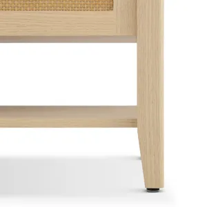 Lennox Rattan Lift-Top Coffee Table with Storage & Lower Open Shelf - Natural