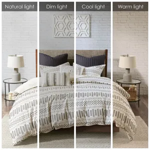INK+IVY Rhea Cotton Jacquard Duvet Cover Mini Set