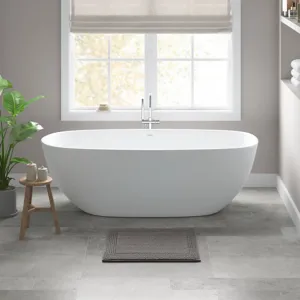 Splendor 100% Cotton Tufted 3000 GSM Reversible Bath Rug - Charcoal