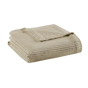 Madison Park Waffle Weave Cotton Blanket