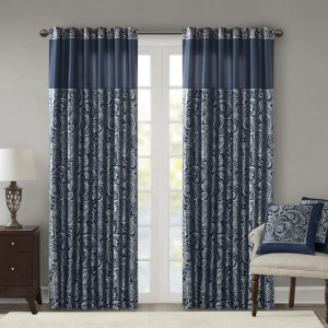 Madison Park Aubrey Jacquard Curtain Panel Pair