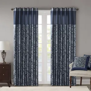 Madison Park Aubrey Jacquard Curtain Panel Pair