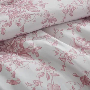 Adele King 5 Pieces Comforter Set with Decorative Pillows - Pink