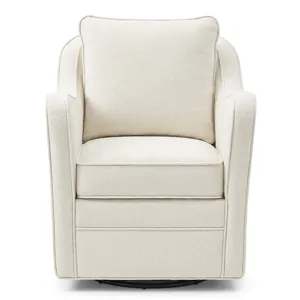 Madison Park Brianne Upholstered Swivel Curved Armchair