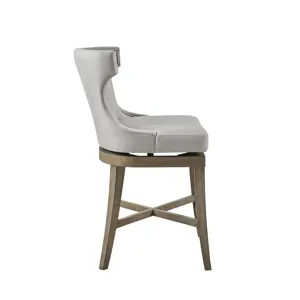 Carson Counter Stool with Swivel Seat - Light Grey