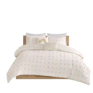 Urban Habitat Kids Callie Cotton Jacquard Pom Pom Duvet Cover Set