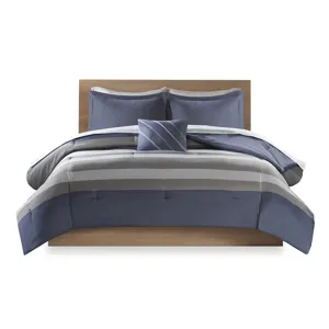 Intelligent Design Marsden Striped Comforter Set with Bed Sheets