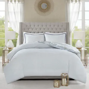 Madison Park Isla 3 Piece Cotton Floral Printed Reversible Duvet Cover Set