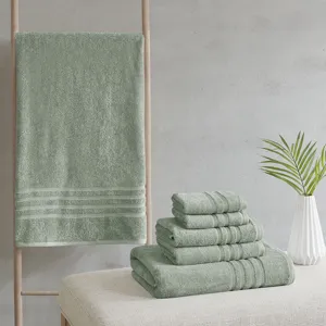 Nurture Sustainable Antimicrobial Bath Towel 6 Piece Set - Green
