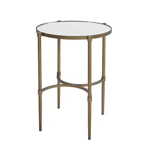 Lia Oval Accent Table - Antique Bronze