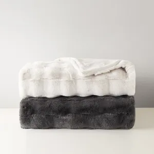 Madison Park Vivienne Faux Fur Throw