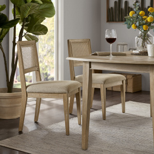 Kelly Armless Dining Chair Set of 2 - Light Brown