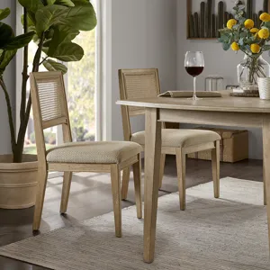 Kelly Armless Dining Chair Set of 2 - Light Brown