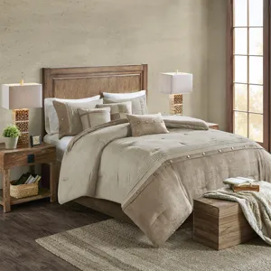 Madison Park Boone 7 Piece Faux Suede Comforter Set