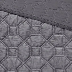 Madison Park Harper 3 Piece Velvet Quilt Set