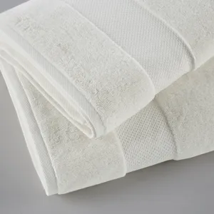 100% Cotton Bath Sheet 2 Piece Set - White