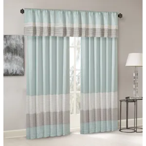 Madison Park Amherst Polyoni Pintuck Window Valance