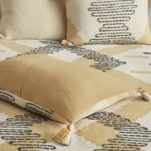 Arizona King/California King 3 Piece Cotton Duvet Cover Set - Yellow