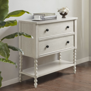 Beckett 2 Drawer Accent Chest - Antique Cream