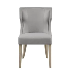 Carson Upholstered Wingback Dining Chair - Light Grey
