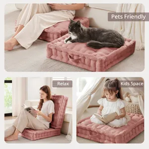 Intelligent Design Azza Poly Chenille Square Floor Pillow Cushion
