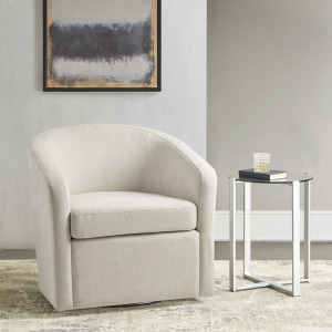 Amber Swivel Chair - Ivory
