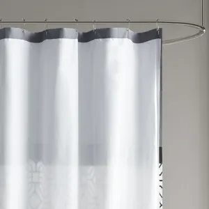 510 Design Donnell Embroidered and Pieced Shower Curtain