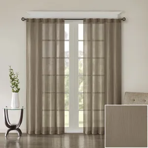 Madison Park Harper Solid Crushed Curtain Panel Pair
